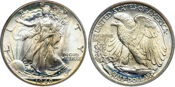 1/2 Dollar USA (1776 - ) Silver 