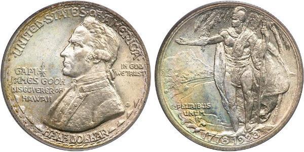 1/2 Dollar USA (1776 - ) Silver James Cook