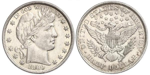 1/2 Dollar USA (1776 - ) Silver 