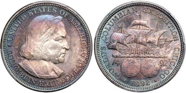 1/2 Dollar USA (1776 - ) Silver Christopher Columbus (1451 - 1506)