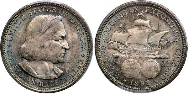 1/2 Dollar USA (1776 - ) Silver Christopher Columbus (1451 - 1506)
