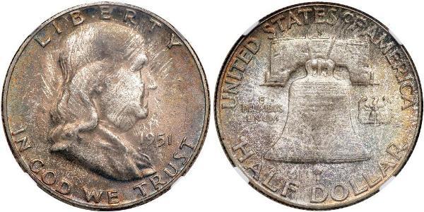 1/2 Dollar USA (1776 - ) Silver Franklin Delano Roosevelt (1882-1945)