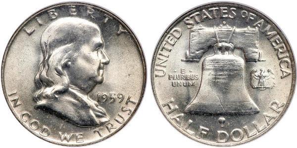 1/2 Dollar USA (1776 - ) Silver Franklin Delano Roosevelt (1882-1945)