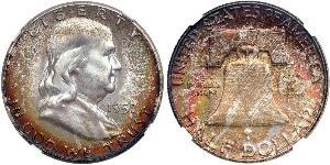 1/2 Dollar 美利堅合眾國 (1776 - ) 銀 Franklin Delano Roosevelt (1882-1945)