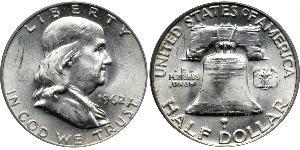 1/2 Dollar 美利堅合眾國 (1776 - ) 銀 Franklin Delano Roosevelt (1882-1945)