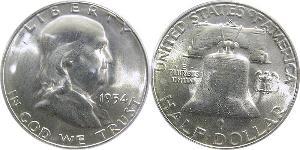 1/2 Dollar 美利堅合眾國 (1776 - ) 銀 Franklin Delano Roosevelt (1882-1945)
