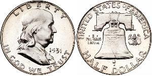 1/2 Dollar 美利堅合眾國 (1776 - ) 銀 Franklin Delano Roosevelt (1882-1945)