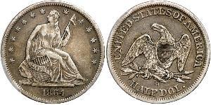 1/2 Dollar 美利堅合眾國 (1776 - ) 銀 