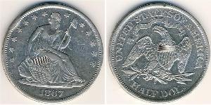 1/2 Dollar 美利堅合眾國 (1776 - ) 銀 