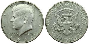 1/2 Dollar 美利堅合眾國 (1776 - ) 銀 John Fitzgerald Kennedy (1917-1963)