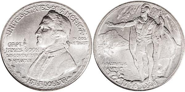 1/2 Dollar 美利堅合眾國 (1776 - ) 銀 James Cook