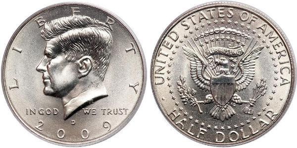 1/2 Dollar 美利堅合眾國 (1776 - ) 銀 John Fitzgerald Kennedy (1917-1963)