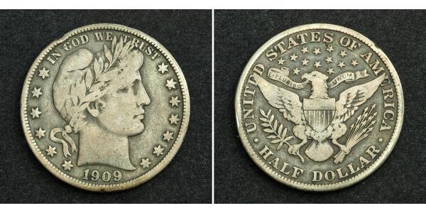 1/2 Dollar 美利堅合眾國 (1776 - ) 銀 