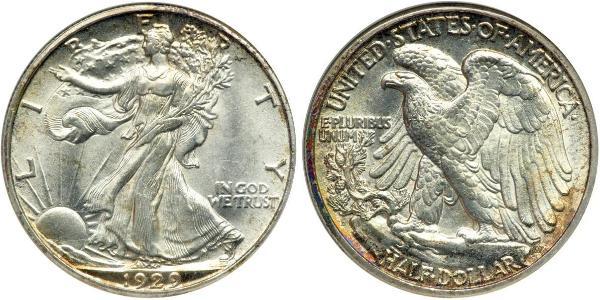 1/2 Dollar 美利堅合眾國 (1776 - ) 銀 