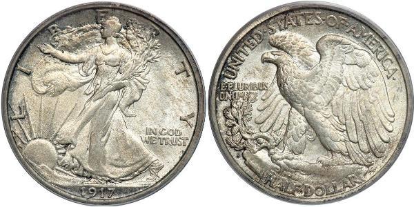 1/2 Dollar 美利堅合眾國 (1776 - ) 銀 