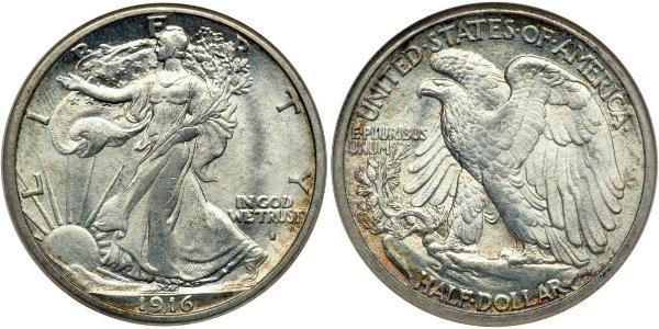 1/2 Dollar 美利堅合眾國 (1776 - ) 銀 