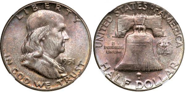 1/2 Dollar 美利堅合眾國 (1776 - ) 銀 Franklin Delano Roosevelt (1882-1945)
