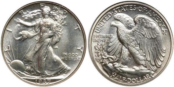 1/2 Dollar 美利堅合眾國 (1776 - ) 銀 
