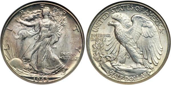 1/2 Dollar 美利堅合眾國 (1776 - ) 銀 