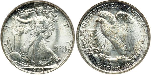 1/2 Dollar 美利堅合眾國 (1776 - ) 銀 