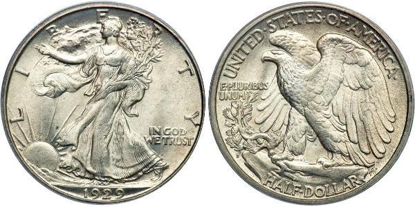 1/2 Dollar 美利堅合眾國 (1776 - ) 銀 