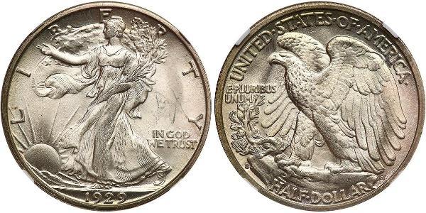 1/2 Dollar 美利堅合眾國 (1776 - ) 銀 
