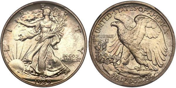 1/2 Dollar 美利堅合眾國 (1776 - ) 銀 