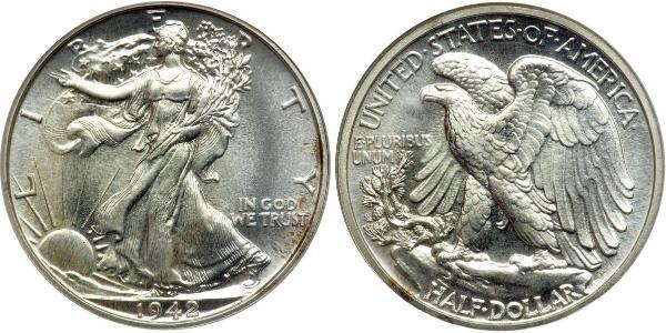1/2 Dollar 美利堅合眾國 (1776 - ) 銀 