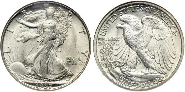 1/2 Dollar 美利堅合眾國 (1776 - ) 銀 