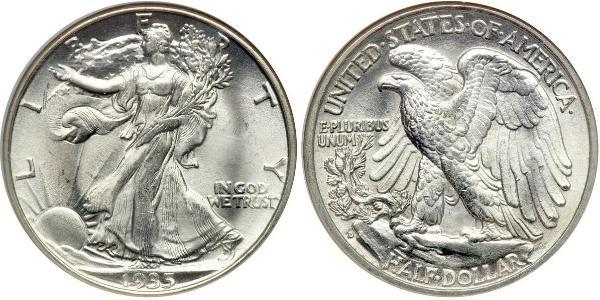 1/2 Dollar 美利堅合眾國 (1776 - ) 銀 