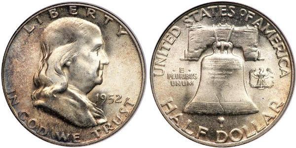 1/2 Dollar 美利堅合眾國 (1776 - ) 銀 Franklin Delano Roosevelt (1882-1945)