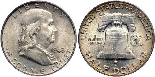 1/2 Dollar 美利堅合眾國 (1776 - ) 銀 Franklin Delano Roosevelt (1882-1945)