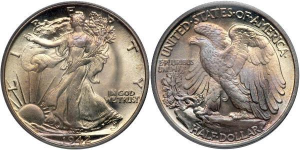 1/2 Dollar 美利堅合眾國 (1776 - ) 銀 