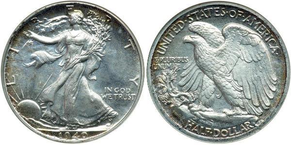 1/2 Dollar 美利堅合眾國 (1776 - ) 銀 
