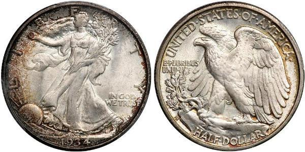 1/2 Dollar 美利堅合眾國 (1776 - ) 銀 