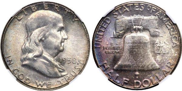 1/2 Dollar 美利堅合眾國 (1776 - ) 銀 Franklin Delano Roosevelt (1882-1945)