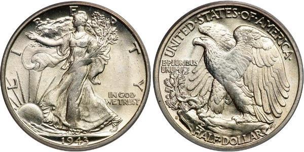 1/2 Dollar 美利堅合眾國 (1776 - ) 銀 