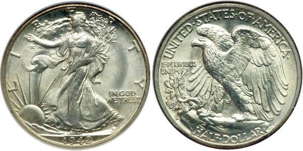 1/2 Dollar 美利堅合眾國 (1776 - ) 銀 
