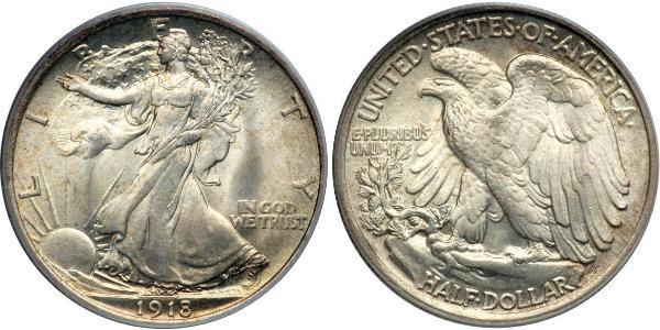 1/2 Dollar 美利堅合眾國 (1776 - ) 銀 