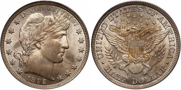 1/2 Dollar 美利堅合眾國 (1776 - ) 銀 