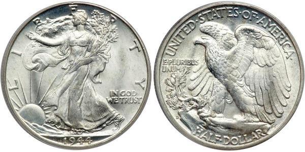 1/2 Dollar 美利堅合眾國 (1776 - ) 銀 
