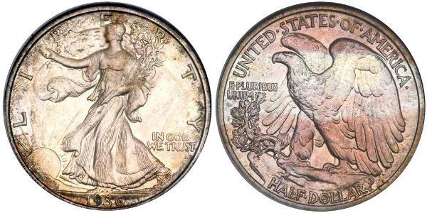 1/2 Dollar 美利堅合眾國 (1776 - ) 銀 