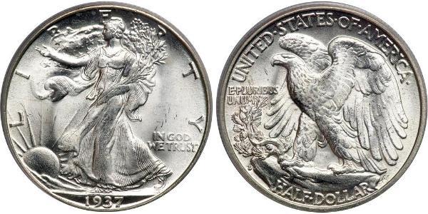 1/2 Dollar 美利堅合眾國 (1776 - ) 銀 