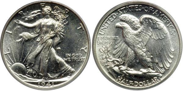 1/2 Dollar 美利堅合眾國 (1776 - ) 銀 