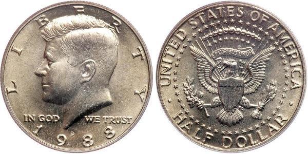 1/2 Dollar 美利堅合眾國 (1776 - ) 銀 John Fitzgerald Kennedy (1917-1963)