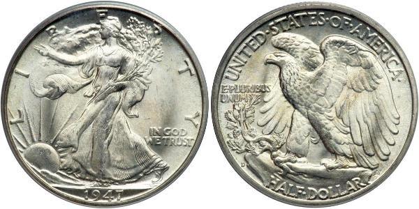 1/2 Dollar 美利堅合眾國 (1776 - ) 銀 