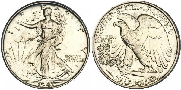 1/2 Dollar 美利堅合眾國 (1776 - ) 銀 