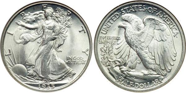1/2 Dollar 美利堅合眾國 (1776 - ) 銀 