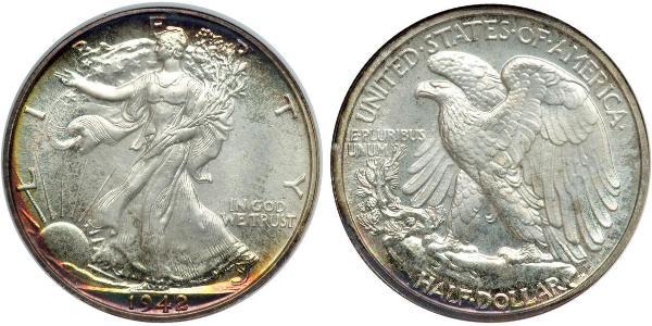 1/2 Dollar 美利堅合眾國 (1776 - ) 銀 