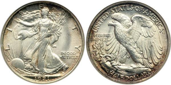 1/2 Dollar 美利堅合眾國 (1776 - ) 銀 